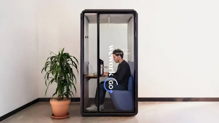 Oficinas portátiles WeWork para trabajadores en movimiento