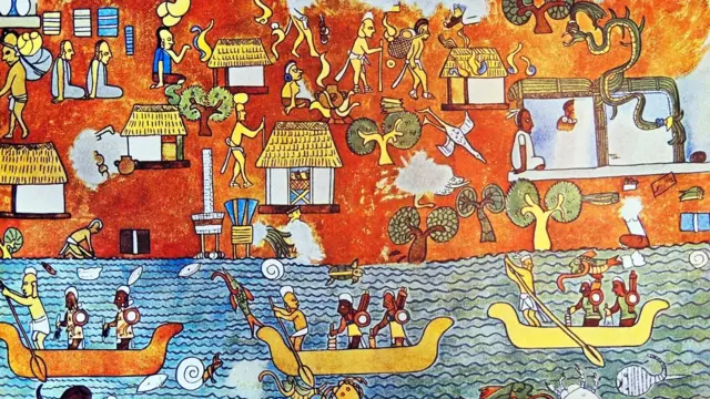 Murales mayas en Chichén Itzá