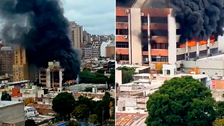 Incendio en la sede central de Apross