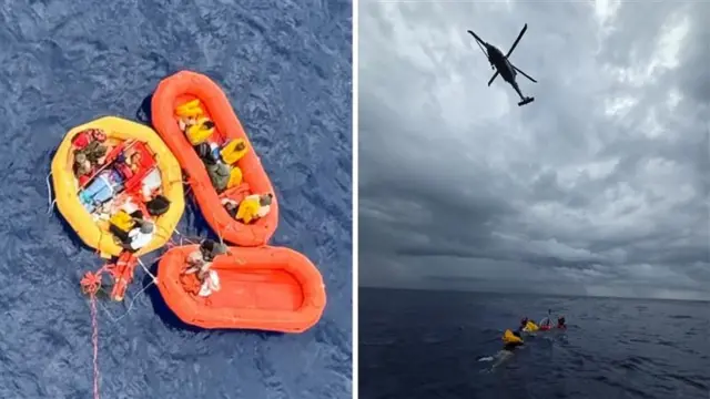 Rescate de los pasajeros