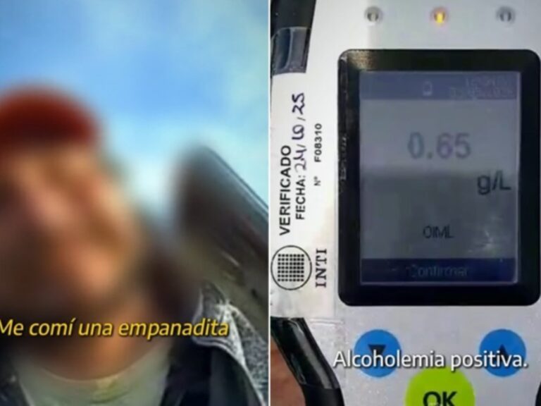 ¡Inusual defensa! Camionero borracho alegó ‘comer una empanadita’ en ruta 2