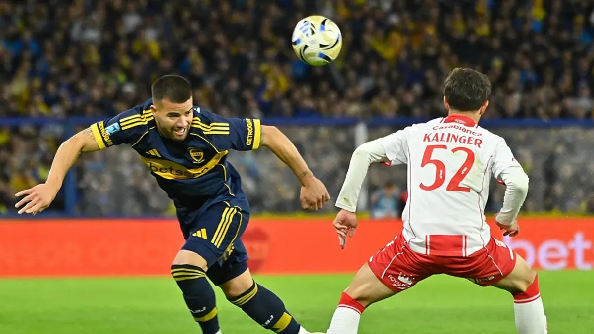 Momento del partido Boca Juniors-Huracán