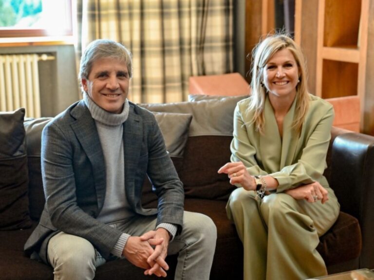 Luis Caputo se encuentra con Máxima Zorreguieta durante su visita a Argentina para el Foro Llao Llao