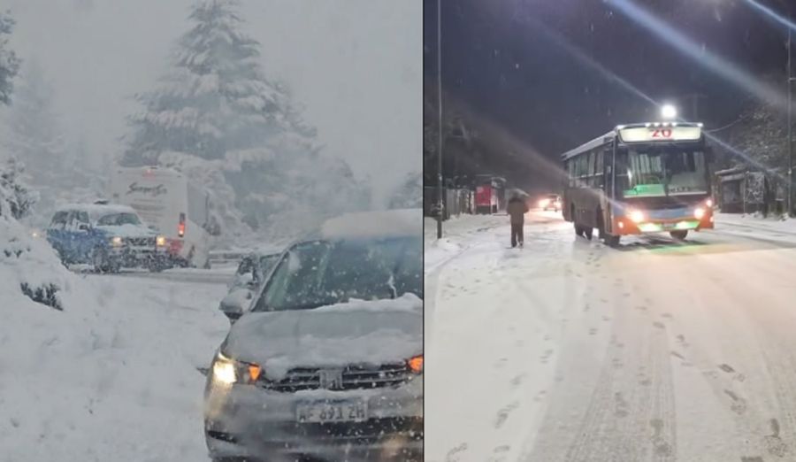 Rutas patagónicas cubiertas de nieve