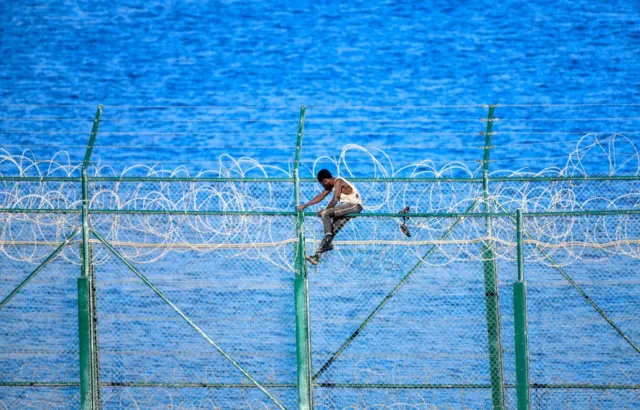 Migrantes en la frontera