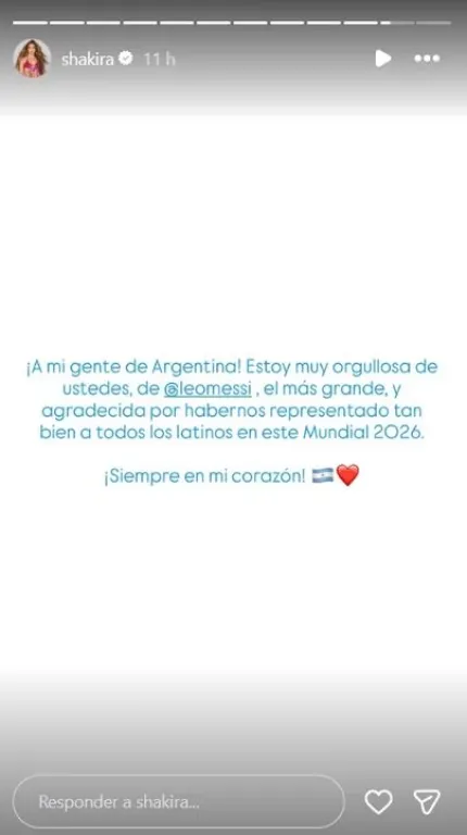 Shakira celebra con la selección española