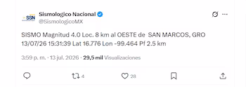 sismo en San Marcos